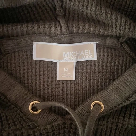 Michael Kors | Women’s Ribbed Pullover Hoodie | M - Picture 2 of 10